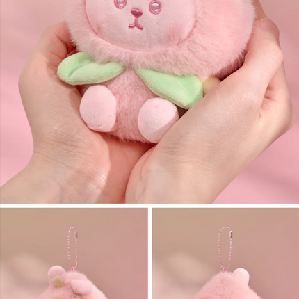 BTS - BT21 Official PEACH HOLIC Plush Doll Keyring Character Keychain.