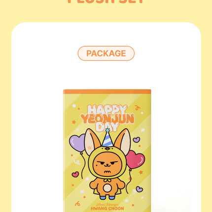 TXT YEONJUN - HBD Official MD HWANG CHOON Plush Set TOMORROW X TOGETHER