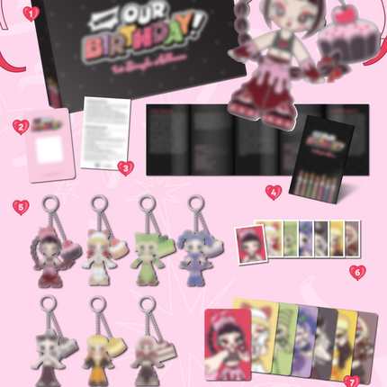 OURBIRTHDAY - Our Birthday 1st Single Album METAL KEYRING Ver. (FANS Album)