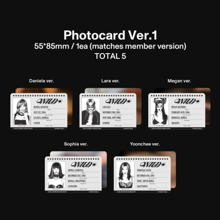 [SET] KATSEYE - WILD 3rd EP Album 2Ver Photobook + 5Ver Member All Set