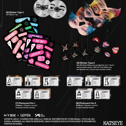 [SET] KATSEYE - WILD 3rd EP Album 2Ver Photobook + 5Ver Member All Set