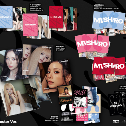[SET] ASHIRO - 24/11 1st EP Album 3 Ver Poster + Keyring Set.