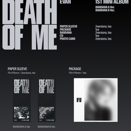 EVAN HEESEUNG - DEATH OF ME 1st Mini Album BANDANA Ver