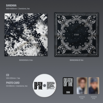 EVAN HEESEUNG - DEATH OF ME 1st Mini Album BANDANA Ver