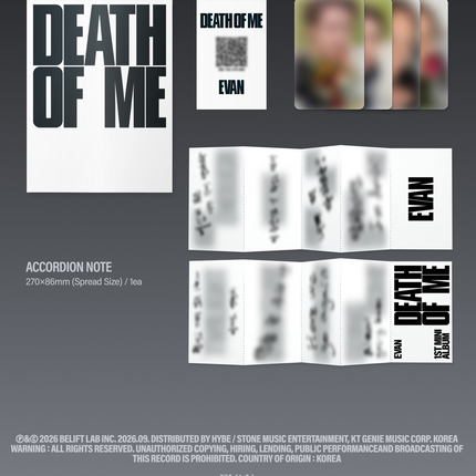 EVAN HEESEUNG - DEATH OF ME 1st Mini Album Weverse Albums Ver