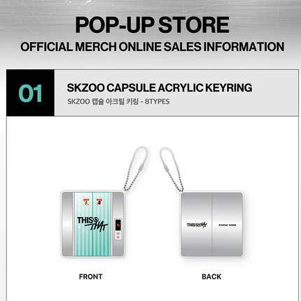 Stray Kids - [THIS & THAT] POP-UP STORE MD SKZOO CAPSULE ACRYLIC KEYRING
