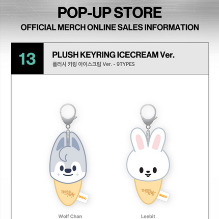 Stray Kids - [THIS & THAT] POP-UP STORE MD SKZOO PLUSH KEYRING ICECREAM Ver.