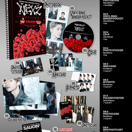 [SALE] NEXZ - SAUCIN 4th Mini Album Photobook Ver. (BLACK  / YELLOW / Set Ver)