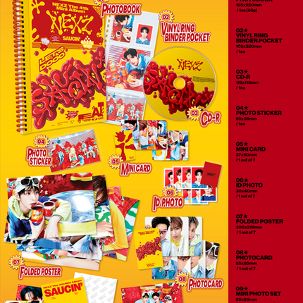[SALE] NEXZ - SAUCIN 4th Mini Album Photobook Ver. (BLACK  / YELLOW / Set Ver)