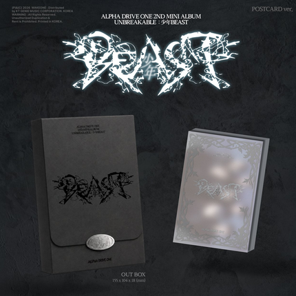 [SALE] ALPHA DRIVE ONE - UNBREAKABLE : 少年BEAST 2nd Mini album POSTCARD Ver.