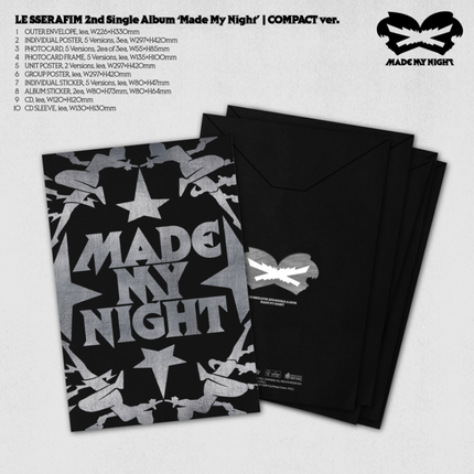 LE SSERAFIM - MADE MY NIGHT Single Album COMPACT Ver. (Member Selection)