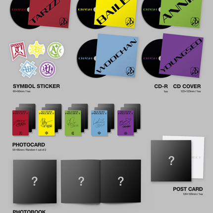 [SET] ALLDAY PROJECT - CRASH 4th Mini Album COMPLETE + 5 LITE + 5 FOCUS ALL Set Ver.