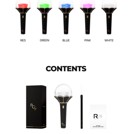 ROY KIM - Official Light Stick + 2 Photocards + Sticker Set