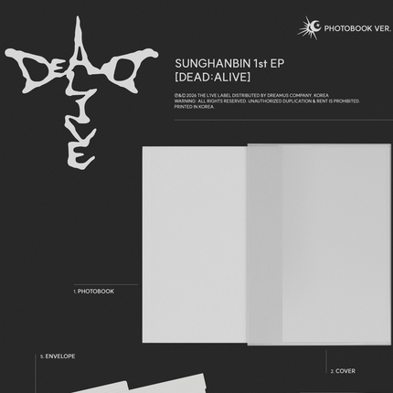 ZEROBASEONE SUNGHANBIN - DEAD:ALIVE 1st Mini Album Photobook Ver. (NOCTURNE /LUMINOUS /DAYLIGHT/Set)