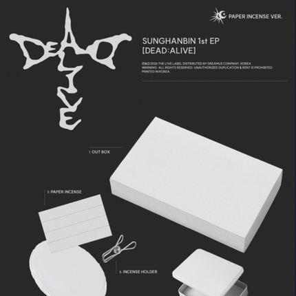ZEROBASEONE SUNGHANBIN - DEAD:ALIVE 1st Mini Album PAPER INCENSE Ver. (Limited Edition)