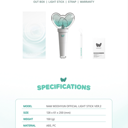 INFINITE NAM WOOHYUN - Official Light Stick + Photocard