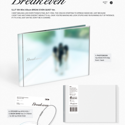[SET] ILLIT - BREAK EVEN 5th Mini Album  3 Ver Photobook + 1 Weverse Albums Set.