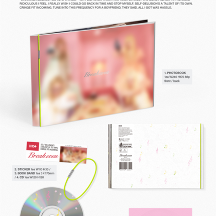 [SET] ILLIT - BREAK EVEN 5th Mini Album  3 Ver Photobook + 1 Weverse Albums Set.