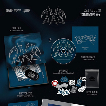 INFINITE Nam Woohyun - 2X8 2nd Full Album (MIDNIGHT Ver / DEVIL Ver / Set)