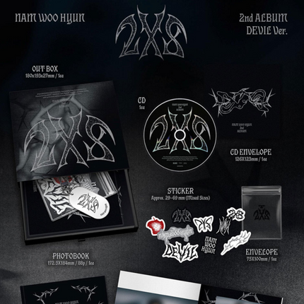 INFINITE Nam Woohyun - 2X8 2nd Full Album (MIDNIGHT Ver / DEVIL Ver / Set)
