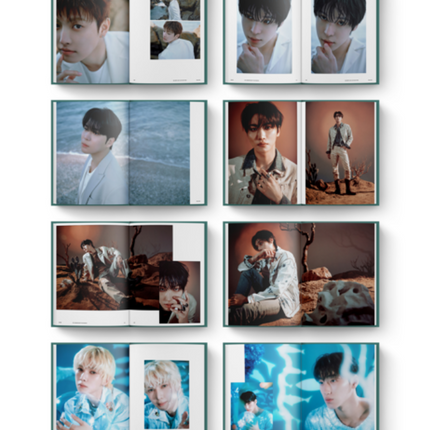 ATEEZ - 8th Anniversary Official MD PHOTOBOOK Blue Drift + Photocard
