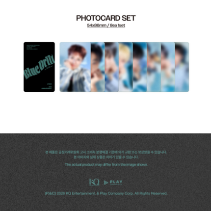 ATEEZ - 8th Anniversary Official MD PHOTOBOOK Blue Drift + Photocard
