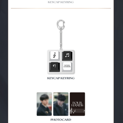 FOUR HANDS K-Drama Official Goods Song Kang Lee Jun Young Keyring Pouch New
