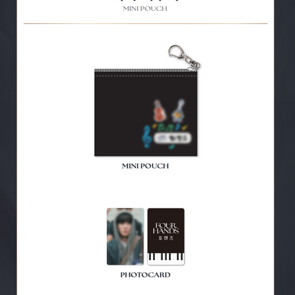 FOUR HANDS K-Drama Official Goods Song Kang Lee Jun Young Keyring Pouch New