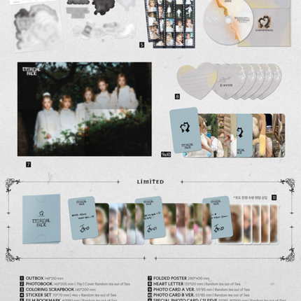 HEART OF WOMAN - ETERNAL FADE 1st Mini Album (White / Black  / Set Ver)