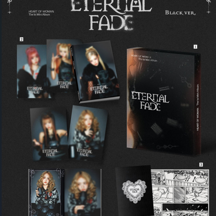 HEART OF WOMAN - ETERNAL FADE 1st Mini Album (White / Black  / Set Ver)