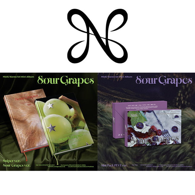 NiziU - Sour Grapes 1st Mini Album 2Ver Photobook + Mini Pack PLVE Ver.