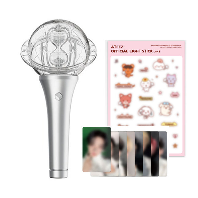 ATEEZ - Official Light Stick ver.3 + Photocard Set + ATEEZ Sticker