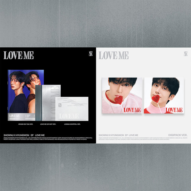 [SET] MONSTA X SHOWNU X HYUNGWON - LOVE ME EP Album 3 Photobook + 2 Digipack Ver