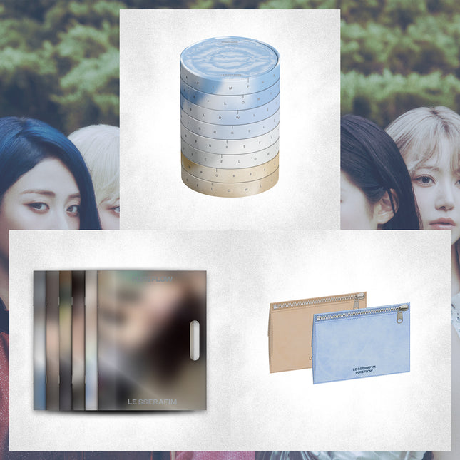 LE SSERAFIM - PUREFLOW 2nd Studio Album 4Photobook + 6Compact + 2Weverse ALL SET
