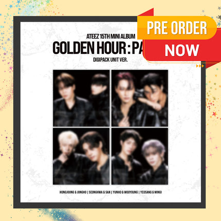 [POB] ATEEZ - GOLDEN HOUR : Part.6 15th Mini Album DIGIPACK UNIT Ver. (Member Selection)
