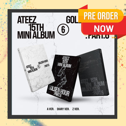 [POB] ATEEZ - GOLDEN HOUR : Part.6 15th Mini Album Photobook Ver. (A / DIARY / Z / Set)