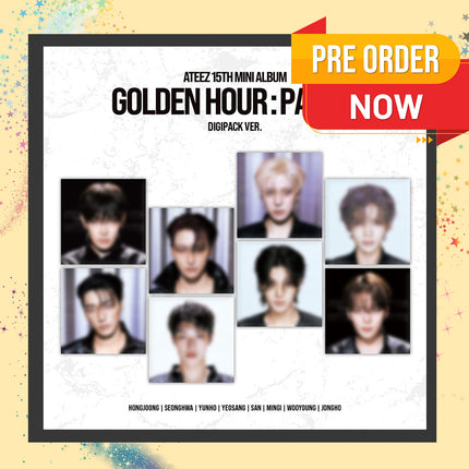 [POB] ATEEZ - GOLDEN HOUR : Part.6 15th Mini Album DIGIPACK Ver. (Member Selection)
