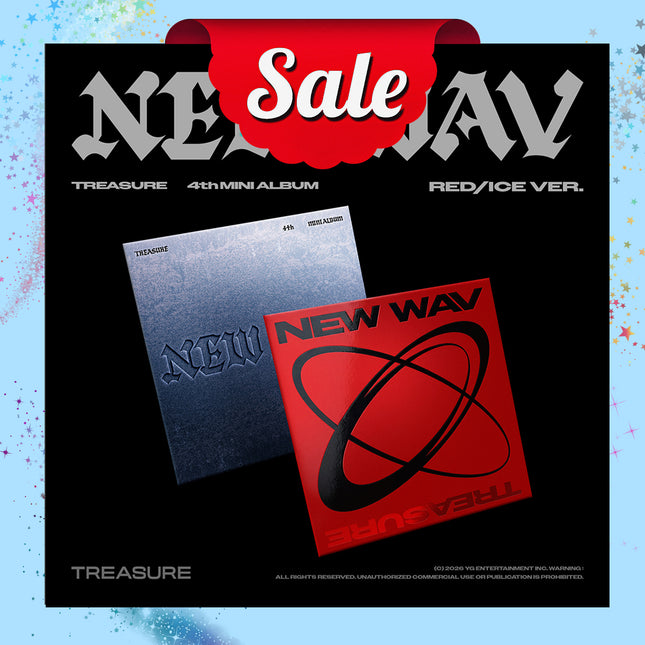 [SALE] TREASURE - NEW WAV 4th Mini Album Photobook Ver (RED Ver / ICE Ver)
