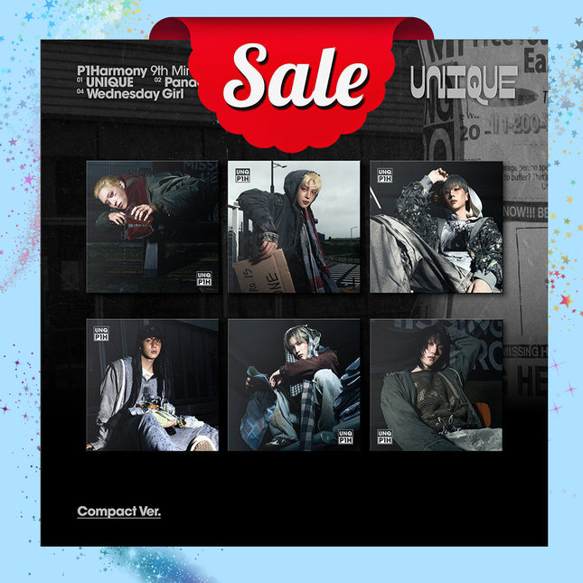 [SALE] P1Harmony - 9th Mini Album : UNIQUE (Compact Ver)