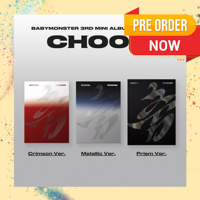 [POB] BABYMONSTER - CHOOM 3rd Mini Album Photobook Ver. (Crimson / Metallic / Prism Ver)