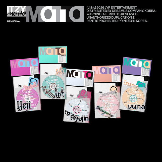 ITZY - Motto 12th Mini Album MEMBER Ver (Member Selection)