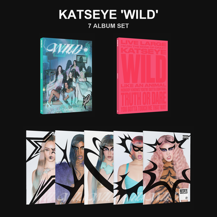 [SET] KATSEYE - WILD 3rd EP Album 2Ver Photobook + 5Ver Member All Set