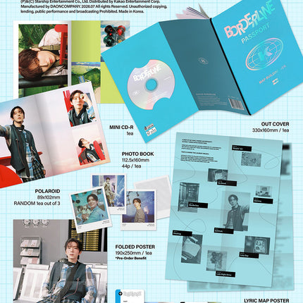 MONSTA X KIHYUN - BORDERLINE EP Album MAP BUILDING Ver. (Limited Edition)