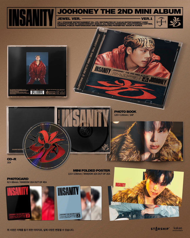 MONSTA X JOOHONEY 光 INSANITY 2nd Mini Album (Jewel Ver)
