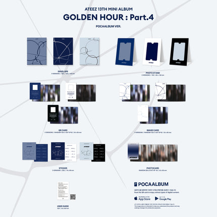 [POB] ATEEZ - 13th Mini Album : GOLDEN HOUR : Part.4 (POCAALBUM Ver)