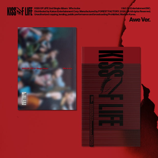 KISS OF LIFE Who is she 2nd Single Album Awe Ver. (Photobook Ver.) K-Pop CD