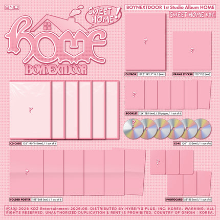 [SALE] BOYNEXTDOOR - HOME 1st Studio Album SWEET HOME Ver (Member Selection)