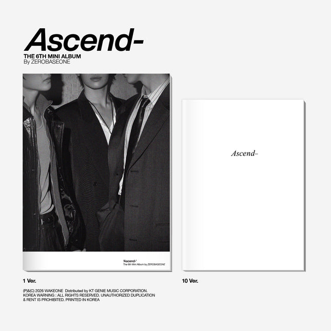 ZEROBASEONE - Ascend- 6th Mini Album Photobook Ver (1 Ver / 10 Ver)