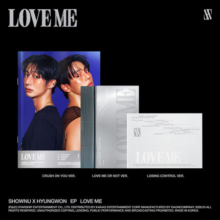 MONSTA X SHOWNU X HYUNGWON - LOVE ME EP Album Photobook Ver (LOVE ME OR NOT/LOSING CONTROL/CRUSH ON YOU)