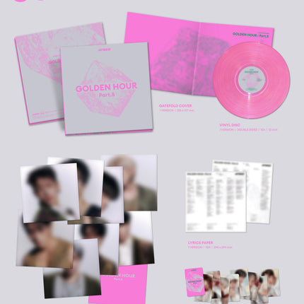 ATEEZ - GOLDEN HOUR : Part.5 14th Mini Album Pink LP Ver. (Limited Edition)